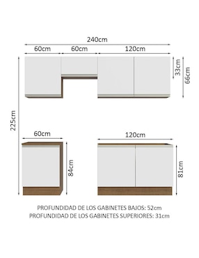 Cocina integral Madesa Glamy