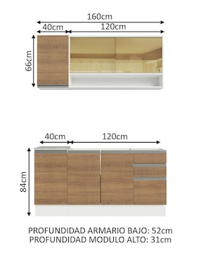 Cocina integral Madesa Glamy