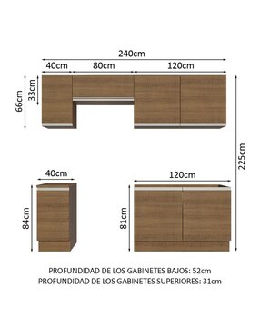 Cocina integral Madesa Glamy