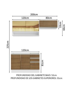 Cocina integral Madesa Glamy