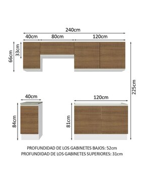 Cocina integral Madesa Glamy