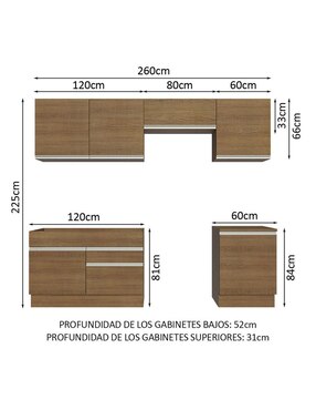 Cocina integral Madesa Glamy