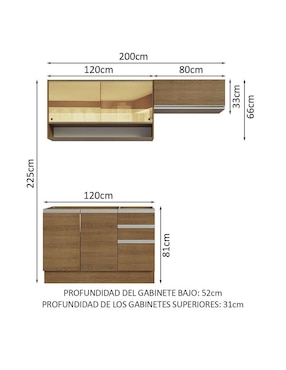 Cocina integral Madesa Glamy