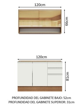 Cocina integral Madesa Glamy