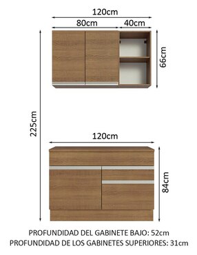 Cocina integral Madesa Glamy