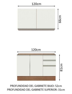 Cocina integral Madesa Glamy
