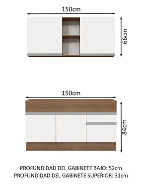Cocina integral Madesa Glamy