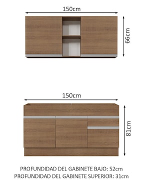 Cocina integral Madesa Glamy