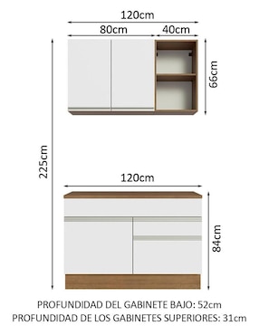 Cocina integral Madesa Glamy