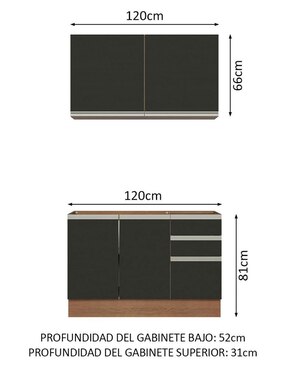 Cocina integral Madesa Glamy