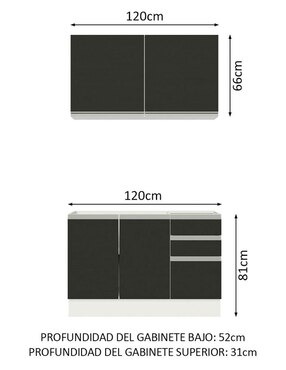 Cocina integral Madesa Glamy
