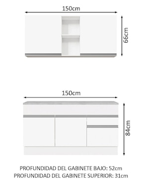Cocina integral Madesa Glamy