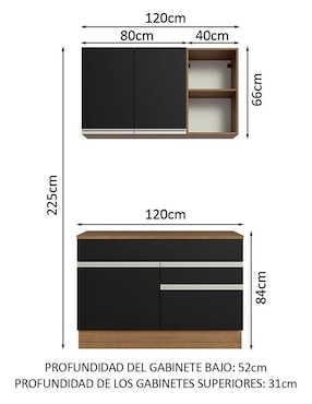 Cocina integral Madesa Glamy
