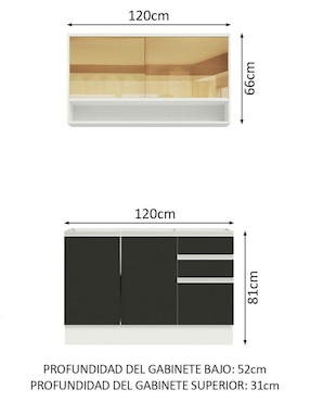 Cocina integral Madesa Glamy