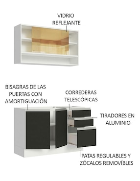 Cocina integral Madesa Glamy