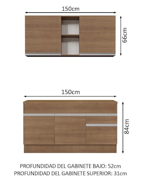 Cocina integral Madesa Glamy
