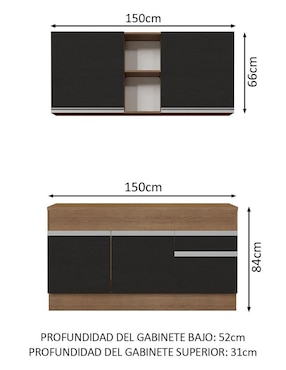 Cocina integral Madesa Glamy