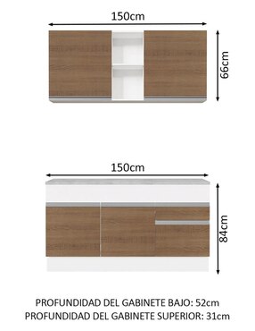 Cocina integral Madesa Glamy