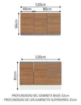 Cocina integral Madesa Glamy