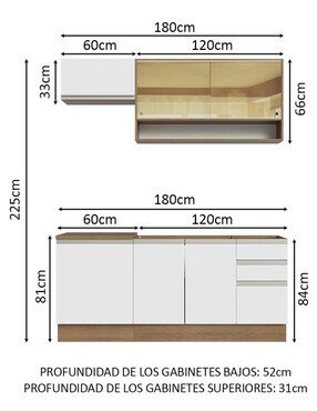 Cocina integral Madesa Glamy