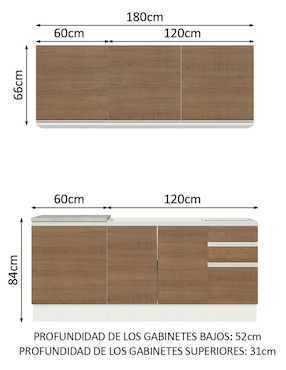 Cocina integral Madesa Glamy