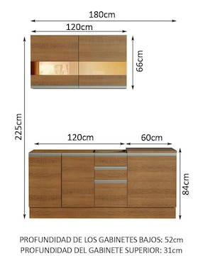 Cocina integral Madesa Glamy