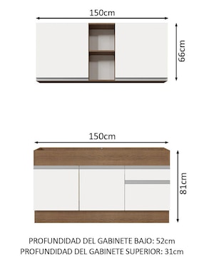 Cocina integral Madesa Glamy