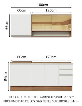 Cocina integral Madesa Glamy