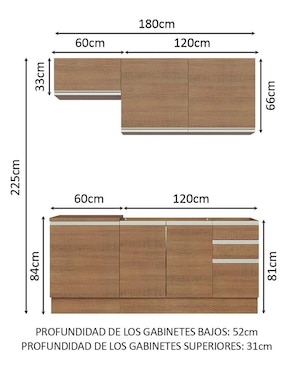 Cocina integral Madesa Glamy