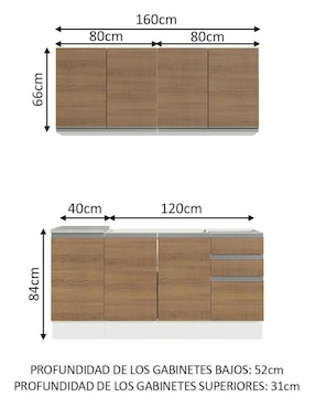 Cocina integral Madesa Glamy