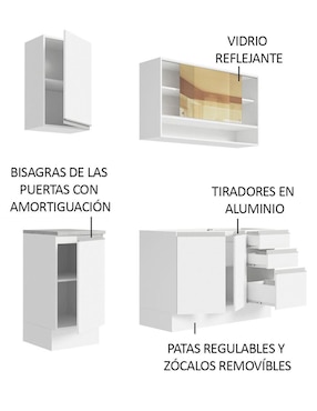 Cocina integral Madesa Glamy