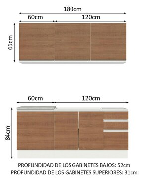 Cocina integral Madesa Glamy
