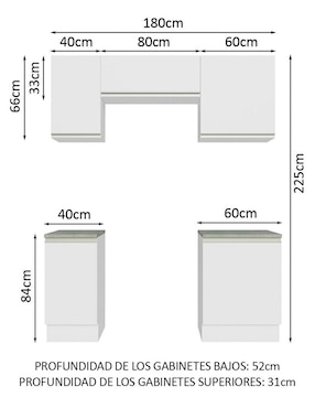 Cocina integral Madesa Glamy