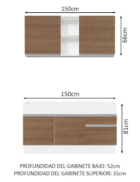 Cocina integral Madesa Glamy