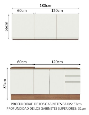 Cocina integral Madesa Glamy