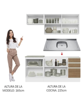 Cocina integral Madesa Glamy