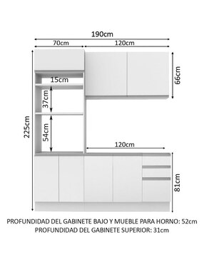 Cocina integral Madesa Laura Glamy