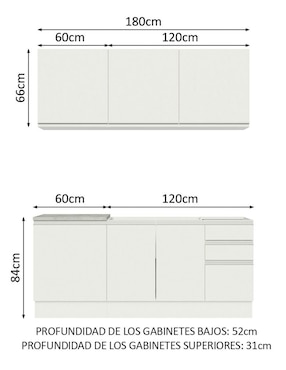 Cocina integral Madesa Glamy