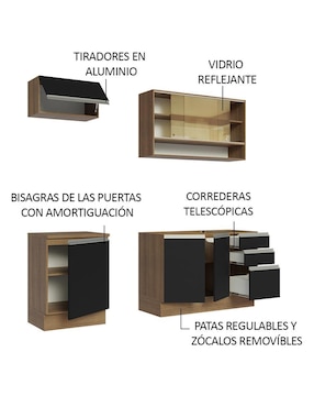 Cocina integral Madesa Glamy