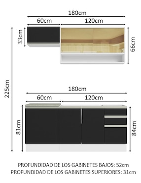 Cocina integral Madesa Glamy