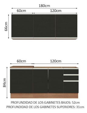 Cocina integral Madesa Glamy