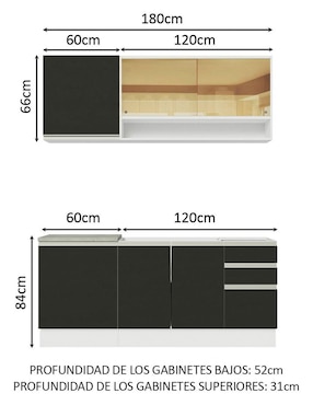 Cocina integral Madesa Glamy