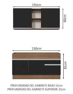 Cocina integral Madesa Glamy
