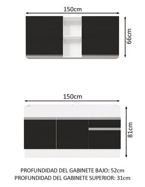 Cocina integral Madesa Glamy
