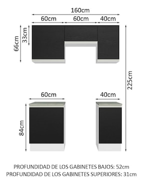 Cocina integral Madesa Glamy
