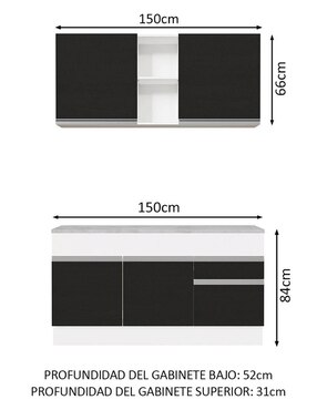 Cocina integral Madesa Glamy