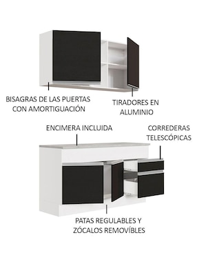 Cocina integral Madesa Glamy