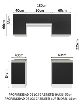 Cocina integral Madesa Glamy