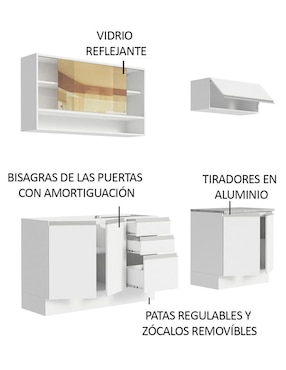 Cocina integral Madesa Glamy