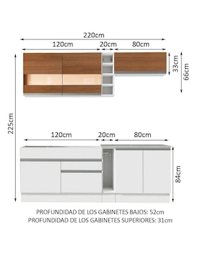 Cocina integral Madesa Parma Glamy